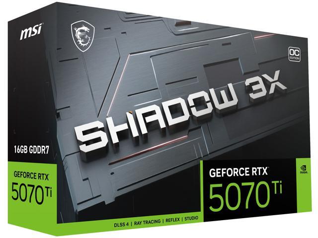 MSI - NVIDIA GeForce GeForce RTX 5070 TI 16G SHADOW 3X OC 16GB GDDR7 PCI Express Gen 5 Graphics Card - Black - image 12