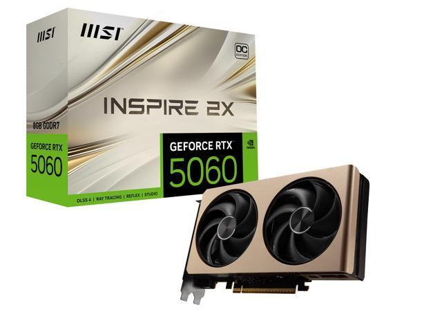 MSI - NVIDIA GeForce RTX 5060 8G INSPIRE 2X OC 8GB GDDR7 PCI Express Gen 5 Graphics Card - Black - image 11