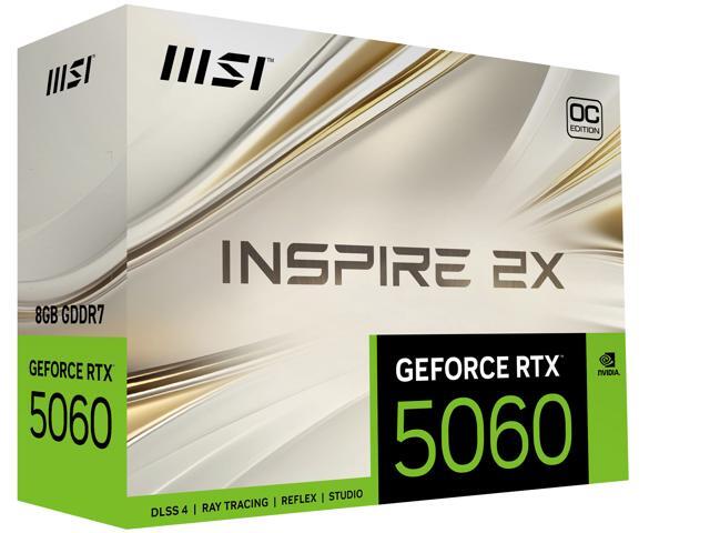 MSI - NVIDIA GeForce RTX 5060 8G INSPIRE 2X OC 8GB GDDR7 PCI Express Gen 5 Graphics Card - Black - image 10