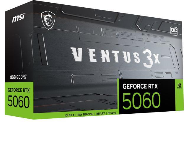 MSI - NVIDIA GeForce RTX 5060 8G VENTUS 3X OC 8GB GDDR7 PCI Express Gen 5 Graphics Card - Black - image 10