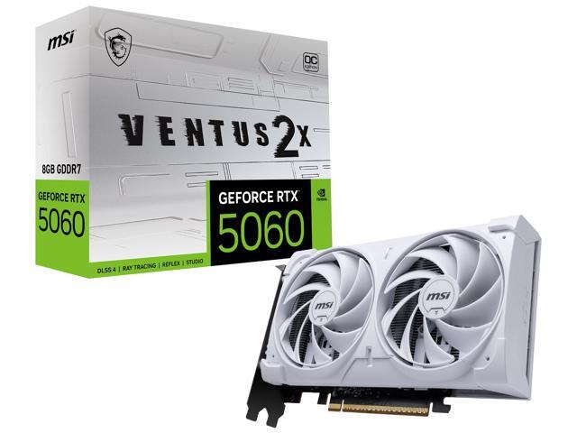 MSI - NVIDIA GeForce RTX 5060 8G VENTUS 2X OC 8GB GDDR7 PCI Express Gen 5 Graphics Card - White - image 12