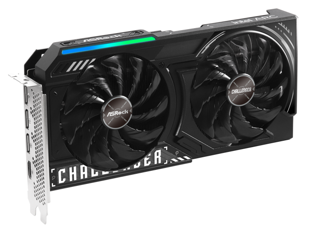 ASRock - Intel Arc B570 Challenger 10GB GDDR6 OC PCIe 4.0 Graphic Card - Black - image 3