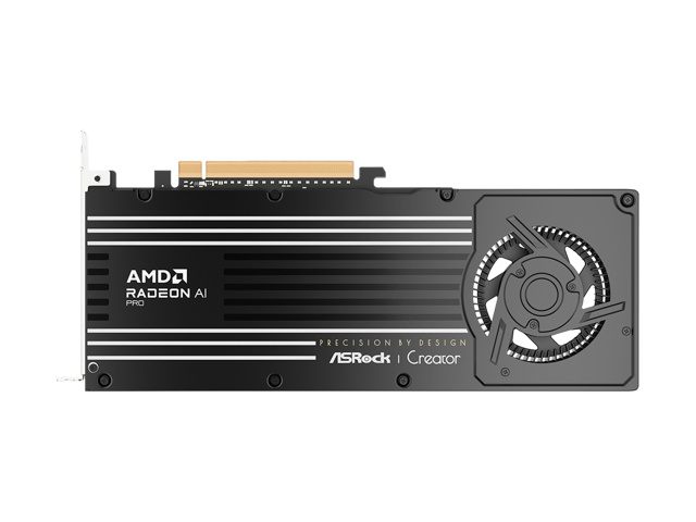ASRock Creator Radeon AI Pro R9700 R9700 CT 32GB 256-bit GDDR6 PCI Express 5.0 x16 Graphics Card