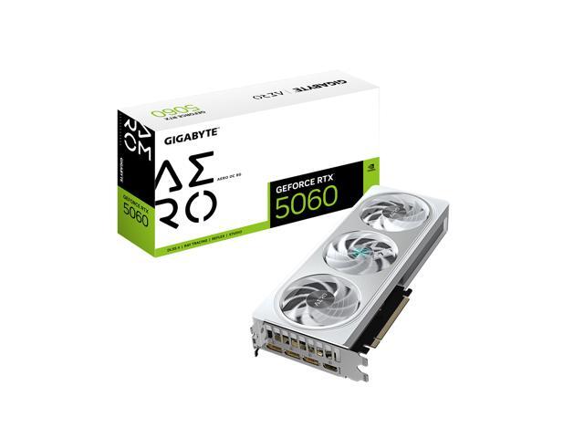 GIGABYTE - GeForce RTX 5060 AERO OC 8G Graphics Card, 8GB 128-bit GDDR7, PCIe 5.0, WINDFORCE cooling system - White - image 9