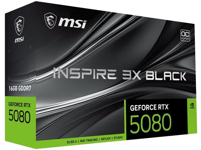 MSI - NVIDIA GeForce RTX 5080 16GB GDDR7 INSPIRE 3X OC Edition PCI Express 5.0 Graphics Card - Black - image 11