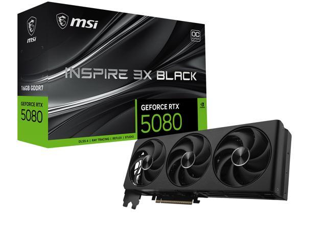 MSI - NVIDIA GeForce RTX 5080 16GB GDDR7 INSPIRE 3X OC Edition PCI Express 5.0 Graphics Card - Black - image 12