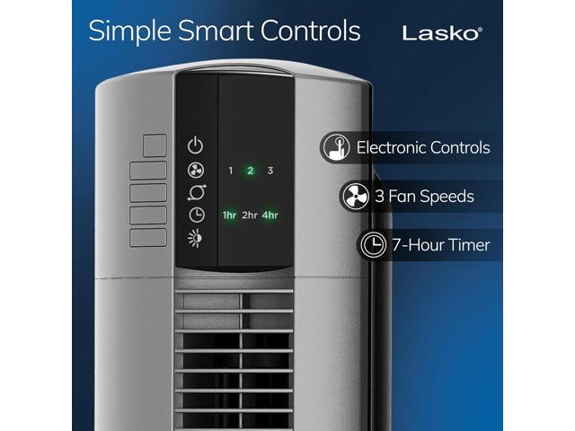 Lasko Tower Fan, Oscillating Performance, Remote Control, Nighttime Setting, Timer, 3 Speeds, High-Velocity Tower Fan, Room Fan for Bedroom or...