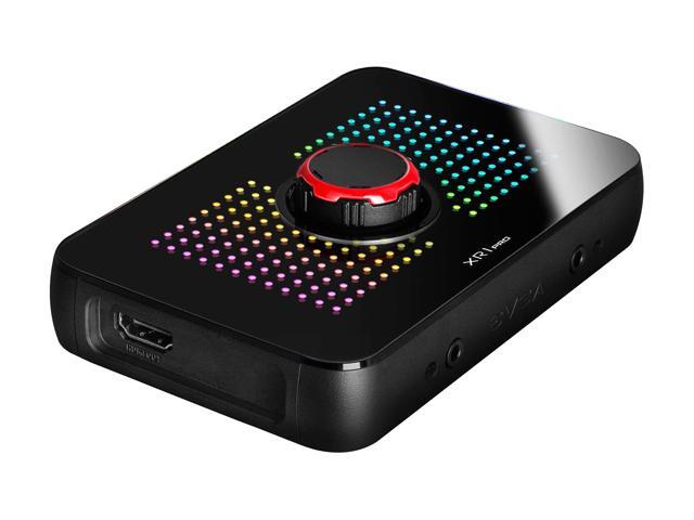 EVGA XR1 Pro Capture Card, 1440p/4K HDR Capture/Pass Through, Certified for OBS, USB 3.1, ARGB, Audio Mixer