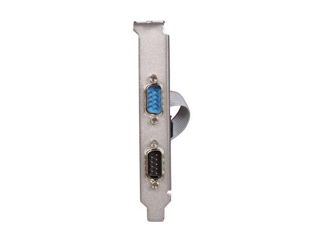 SYBA PCI-Express 2-Port DB9 RS232 Serial Card with Low Profile Bracket - RoHS Model SD-PEX15022