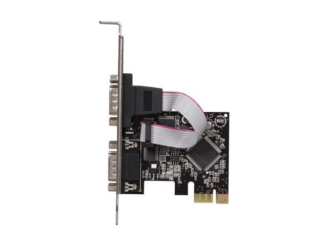SYBA PCI-Express 2-Port DB9 RS232 Serial Card with Low Profile Bracket - RoHS Model SD-PEX15022