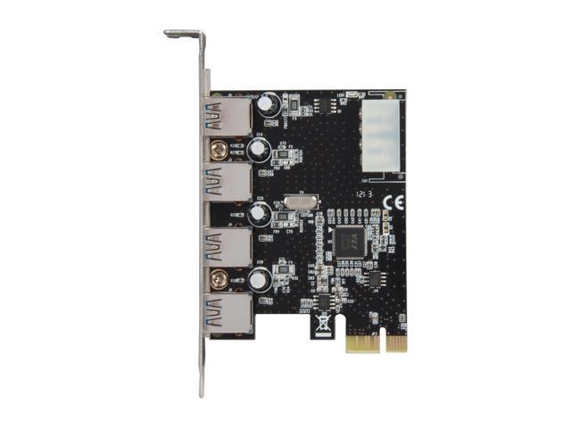 SYBA USB 3.0 4-port PCI-Express x1 Controller Card, VLI VL80x Chip Model SD-PEX20133
