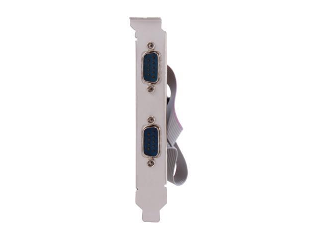 SYBA SI-PEX15037 2 Serial DB9 RS-232 Ports PCI-e x1 Card with Low Profile Bracket WCH CH382
