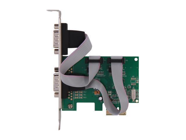 SYBA SI-PEX15037 2 Serial DB9 RS-232 Ports PCI-e x1 Card with Low Profile Bracket WCH CH382