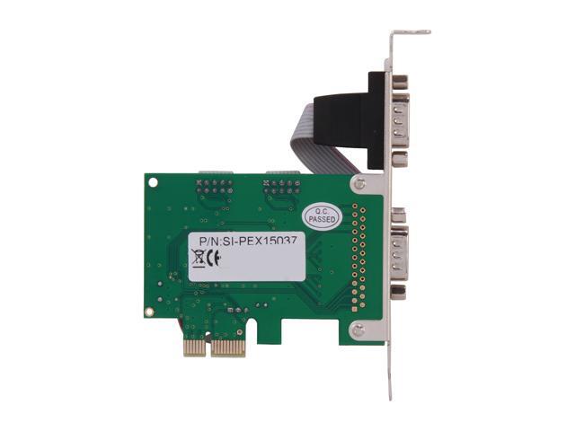 SYBA SI-PEX15037 2 Serial DB9 RS-232 Ports PCI-e x1 Card with Low Profile Bracket WCH CH382