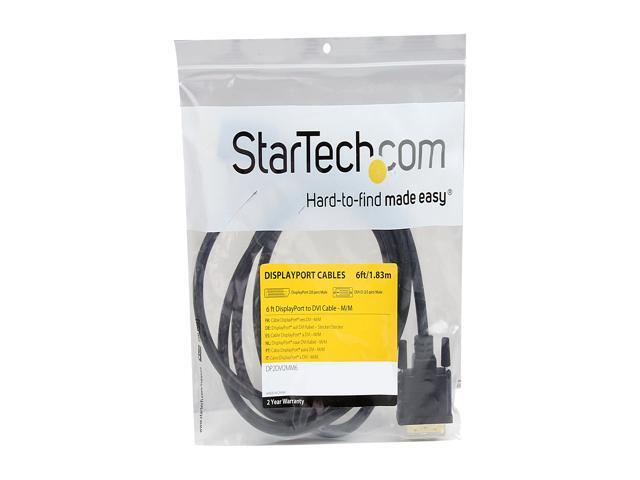 StarTech. com DP2DVI2MM6 DisplayPort To DVI Cable - 6 ft. / 2m - Passive - 1080p - DP to DVI Cable - DisplayPort Adapter Cable