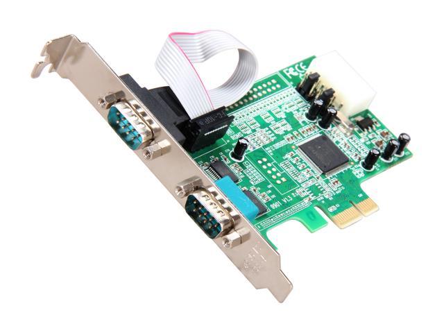 StarTech.com PEX2S553 2 Port Native PCI Express RS232 Serial Adapter Card with 16550 UART