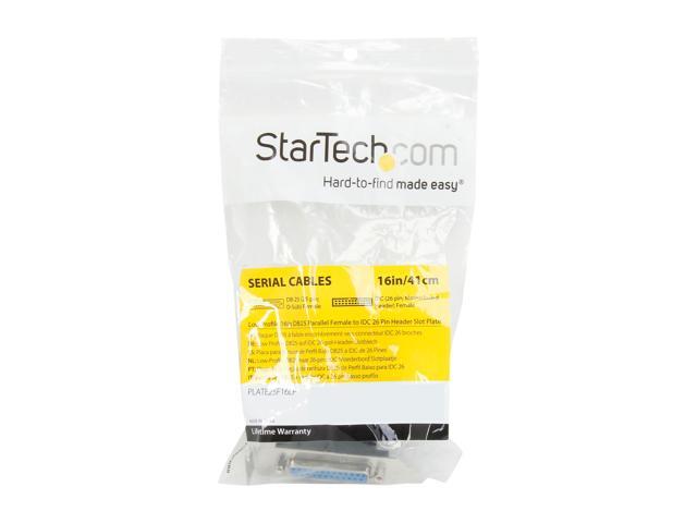 StarTech. com DB-25 to IDC Header Slot Plate Model PLATE25F16LP