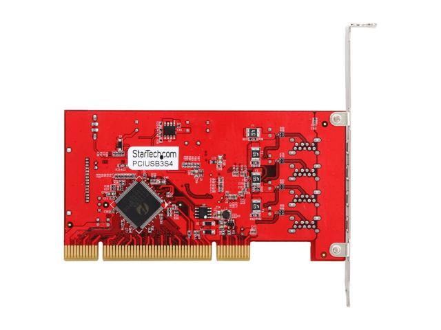 StarTech. com 4 Port PCI SuperSpeed USB 3.0 Adapter Card with SATA / SP4 Power Model PCIUSB3S4