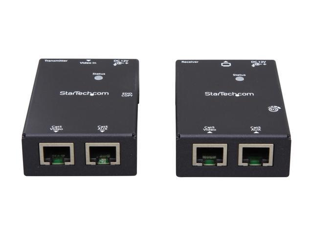 StarTech. com ST121SHD50 HDMI Over CAT5/CAT6 Extender with Power Over Cable - 165 ft (50m) HDMI Video/Audio Over Dual Ethernet Cable Extender - 1080p