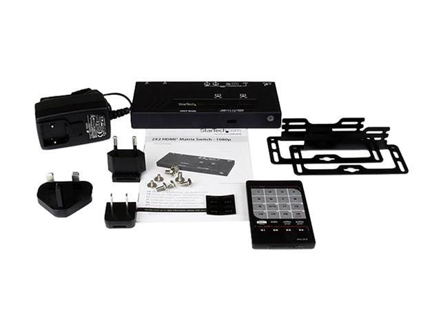 StarTech. com 2x2 HDMI Matrix Switch w/ Automatic and Priority Switching - 1080p VS222HDQ