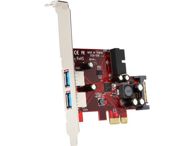 StarTech.com PEXUSB3S2EI 4-port PCI Express USB 3.0 card - 2 external, 2 internal - SATA power