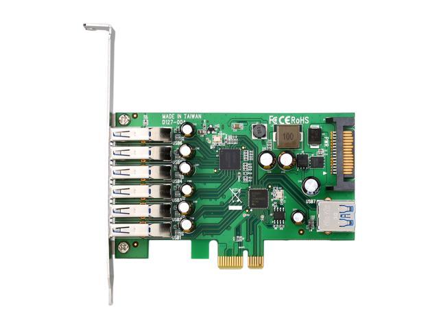 StarTech. com PEXUSB3S7 7 Port PCI Express USB 3.0 Card - Standard & Low-Profile - SATA Power - UASP Support - 1 Internal & 6 External USB 3.0 Ports