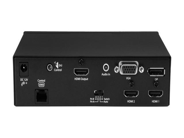 StarTech. com Multi-Input to HDMI Converter Switch - DisplayPort, VGA and Dual-HDMI to HDMI Switch - Priority and Automatic Switch - 4K