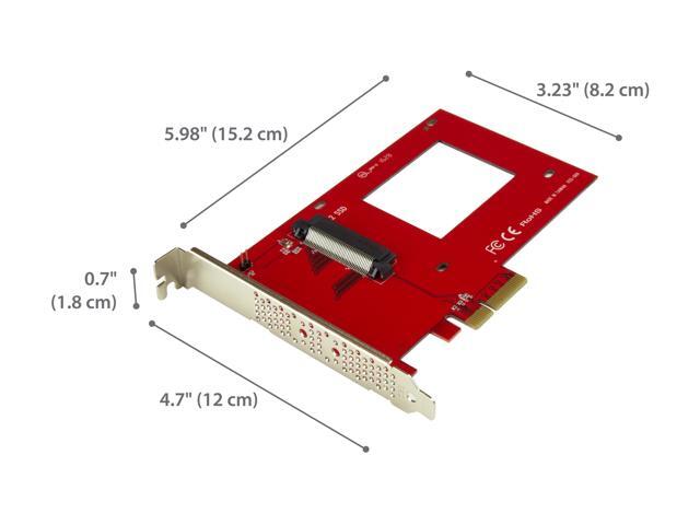 StarTech. com U.2 to PCIe Adapter for 2.5' U.2 NVMe SSD - x4 PCI Express 3.0 Model PEX4SFF8639