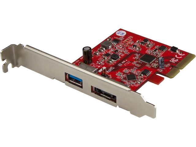StarTech PEXUSB311A1E USB 3.1 PCIe Card - 2 port - 1 x USB-A and 1 x eSATA - 10Gbps - USB 3.1 Card - eSATA Card - USB 3.1 Expansion Card