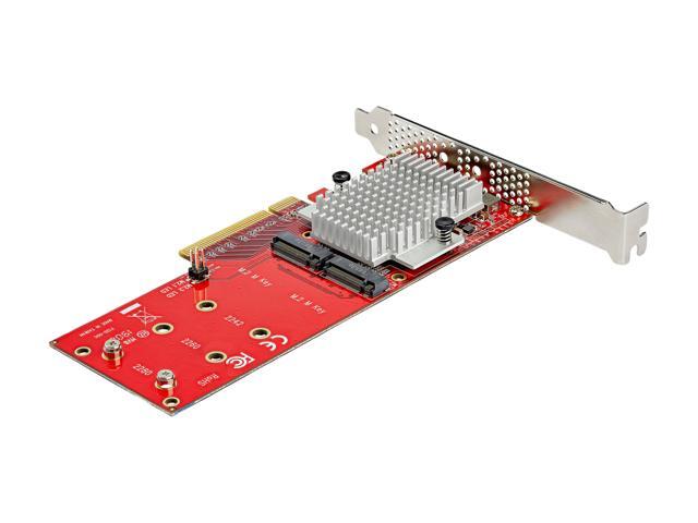 StarTech. com PEX8M2E2 x8 Dual M.2 PCIe SSD Adapter - PCIe 3.0 - PCI Express M.2 SSD Adapter Card - For PCIe NVMe and PCIe AHCI M.2 SSDs (PEX8M2E2)