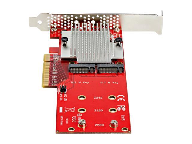 StarTech. com PEX8M2E2 x8 Dual M.2 PCIe SSD Adapter - PCIe 3.0 - PCI Express M.2 SSD Adapter Card - For PCIe NVMe and PCIe AHCI M.2 SSDs (PEX8M2E2)