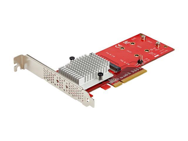 StarTech. com PEX8M2E2 x8 Dual M.2 PCIe SSD Adapter - PCIe 3.0 - PCI Express M.2 SSD Adapter Card - For PCIe NVMe and PCIe AHCI M.2 SSDs (PEX8M2E2)