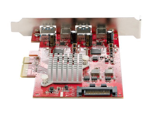 4-Port USB PCIe Card, 10Gbps USB PCI Express Expansion Card w/ 2 Controllers, 2x USB-C & 2x USB-A ports (USB 3.2/3.1 Gen 2), USB/USB-C PCI-e Card,...
