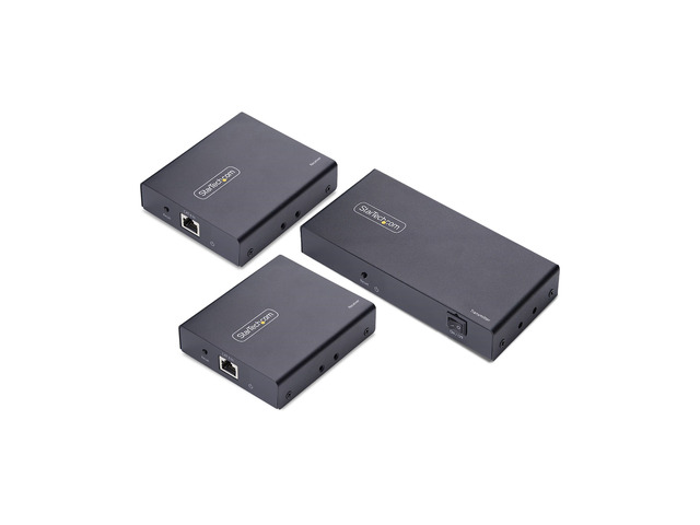 StarTech 2-Port HDMI Extender and Splitter Over CAT6, 4K 60Hz, Up to 230ft (70m), 1x2 HDMI over Ethernet Distribution Kit with IR and Power Over...