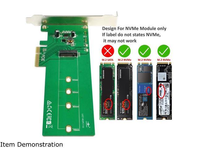 VANTEC UGT-M2PC110 M.2 NVMe PCIe X4 Adapter For Extra Long 110mm Module