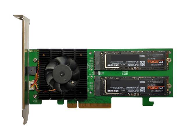 HighPoint SSD7202 - Low-Profile, Bootable, 2x dedicated M.2 Ports to PCIe 3.0 x8 NVMe RAID Controller