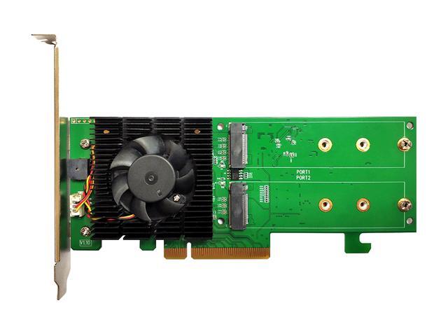 HighPoint SSD7202 - Low-Profile, Bootable, 2x dedicated M.2 Ports to PCIe 3.0 x8 NVMe RAID Controller