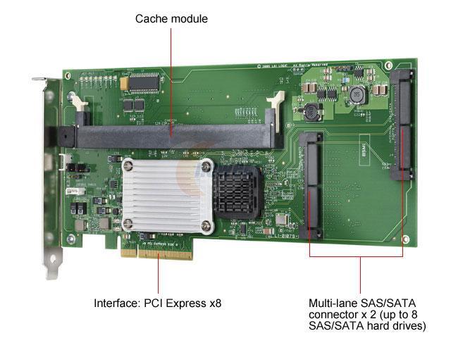 Intel SRCSAS18E PCI-Express x8 SATA / SAS Controller Card