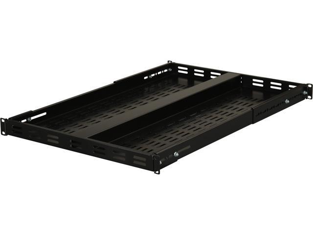 StarTech. com ADJSHELF 1U Adjustable Mounting Depth Vented Rack Mount Shelf - 175 lbs / 80 kg - Fixed Server Rack Shelf