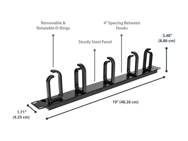 StarTech. com CABLMANAGER2 1U 19in Metal Rackmount Cable Management Panel