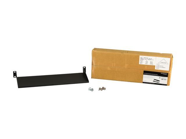 StarTech. com CABSHELF1U 1U 7 in Depth Universal Fixed Rack Mount Shelf - 33 lbs / 15 kg - 1U Rack Shelf - Server Cabinet Shelf - Fixed Rack Shelf