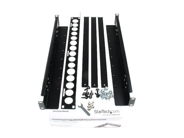 StarTech. com UNIRAILS1U 1U Fixed 19' Adjustable Depth Universal Server Rack Rails