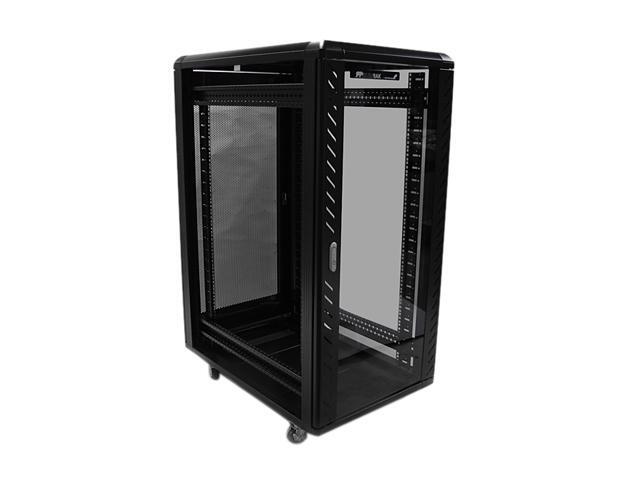 StarTech. com RK2536BKF Portable Server Rack Cabinet - 25U - 36 in - Network Cabinet - Rolling Server Rack - Server Rack with Casters