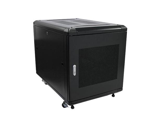 StarTech. com RK1236BKF Portable Server Rack Cabinet - 12U Server Rack - 36 in - with Glass Door - Network Cabinet - Rolling Server Rack with Casters