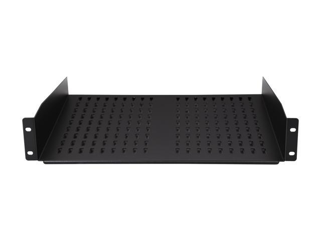 StarTech. com CABSHELFV 2U 16 in Universal Vented Rack Mount Cantilever Shelf - Fixed Server Rack Cabinet Shelf - 50 lbs / 22 kg - 16 in Deep
