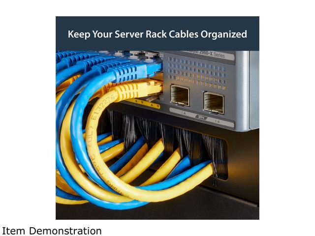 StarTech. com CMBRUSH1U 1U Brush Strip Horizontal Server Rack Cable Management Panel