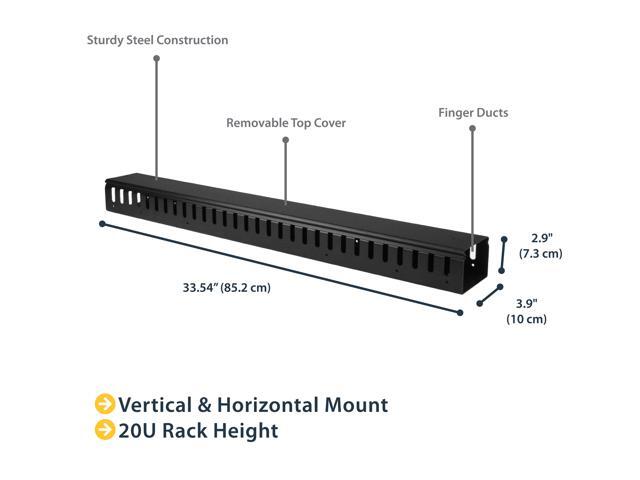 StarTech. com CMVER20UF Vertical Cable Organizer with Finger Ducts - 0U - 3 ft.
