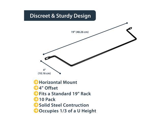 StarTech. com Cable Lacing Bar - 10 Pack - Steel - Horizontal Cable Management Bar - Rack Cable Organizer - Cable Lacing Tool