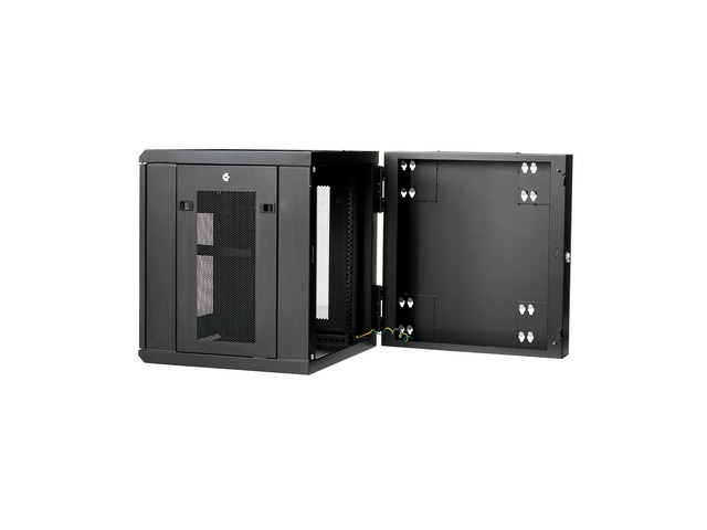 StarTech. com 4-Post 12U Wall Mount Network Cabinet with 1U Shelf, 19' Hinged Wall-Mounted Server Rack for Data / AV / Electronics / Computer...