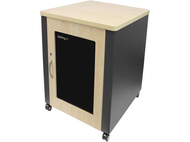 StarTech.com 12U AV Rack Cabinet - Quiet - Wood Finish - Rack Enclosure Server Cabinet - 21.5 in. Deep